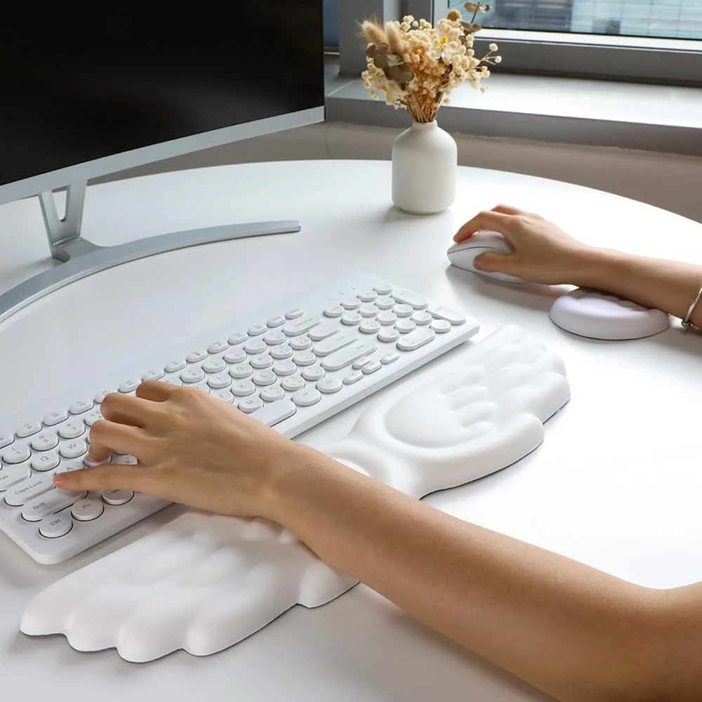 Keyboard Wrist Pad Leather - Mousepad Ergonomis Angel Keyboard Wrist Rest
