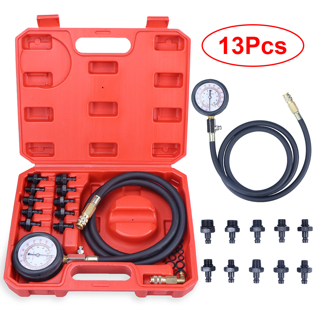 Tech Accessories Case - Alat pengukur tekanan oli 0-140psi, alat