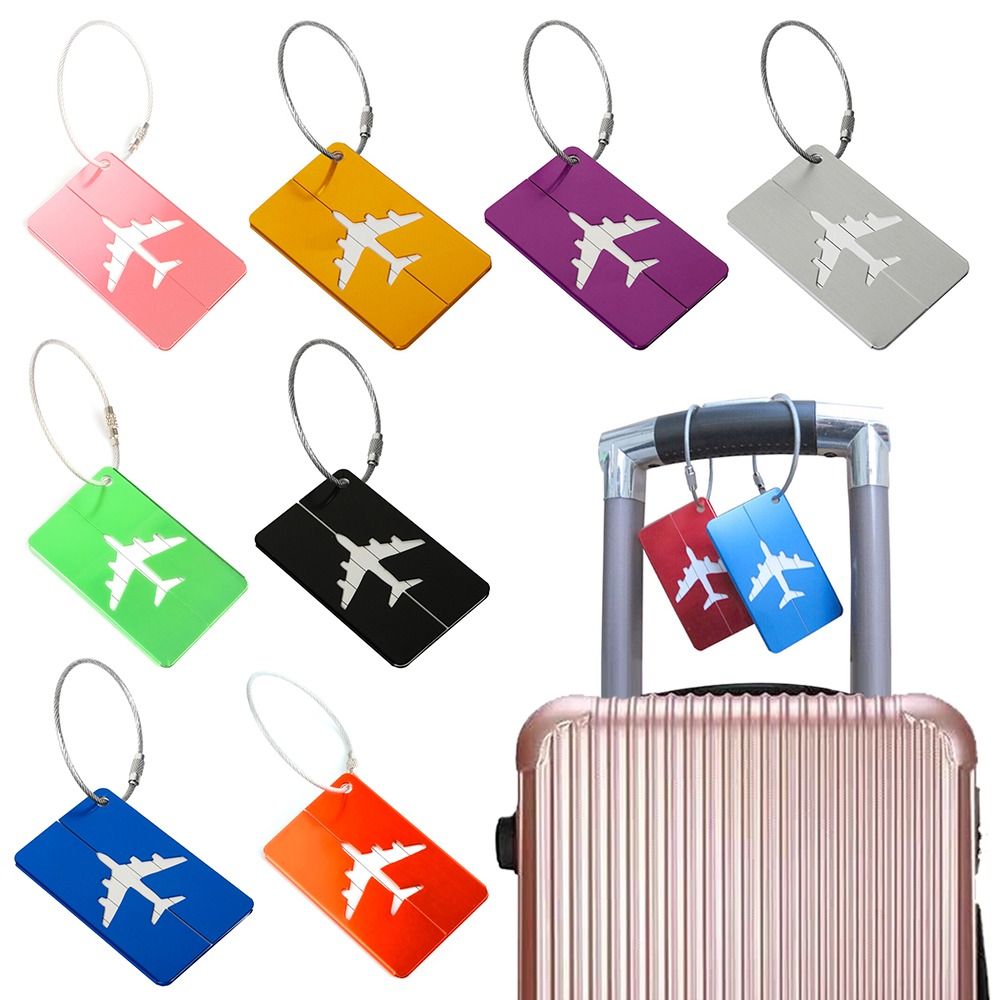 Tech Accessories For Travel - Label bagasi perjalanan Aluminium, koper bagasi