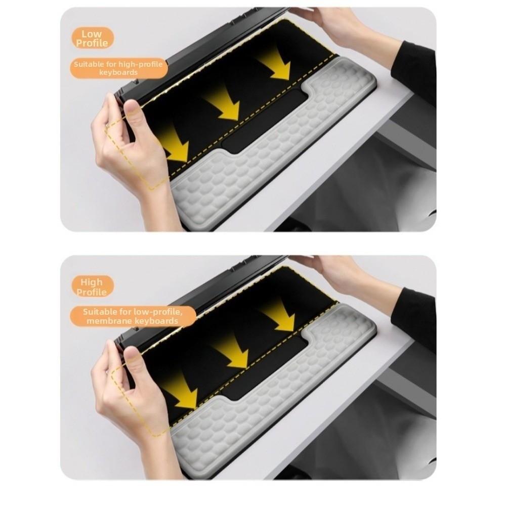 Keyboard Wrist Pad Leather - Penyangga Keyboard Terintegrasi Komputer, Bantalan Penopang