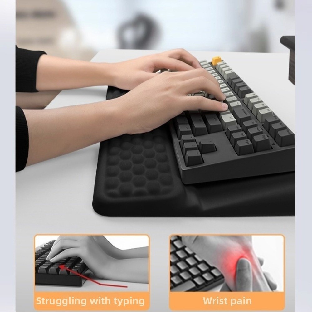 Penyangga Keyboard Komputer Er - Keyboard Wrist Pad Leather ulasan dan harga