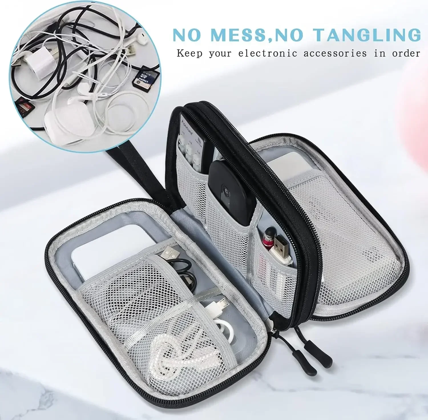 Tas Kabel Perjalanan Portabel, - Tech Accessories Case ulasan dan harga